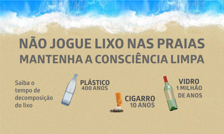 Manter praia limpa é o dever de todos
