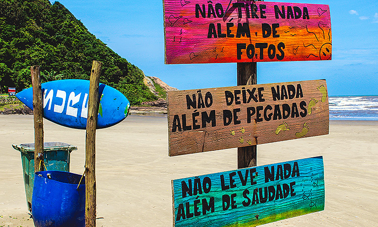 Mantenha a praia limpa - Praia dos Pescadores